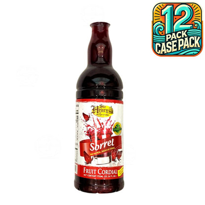 Sir Henry Sorrel Fruit Cordial  | Product of Jamaica | 25oz (750ml) | (Bulk) Case Pack
