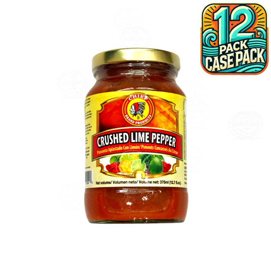 Chief Crushed Lime Pepper | Product of Trinidad & Tobago | 12.7oz (375ml) | (Bulk) Case Pack