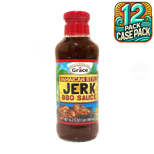 Grace Jerk BBQ Sauce Jamaican Style | Product of Jamaica | 16.2oz (480ml) | (Bulk) Case Pack