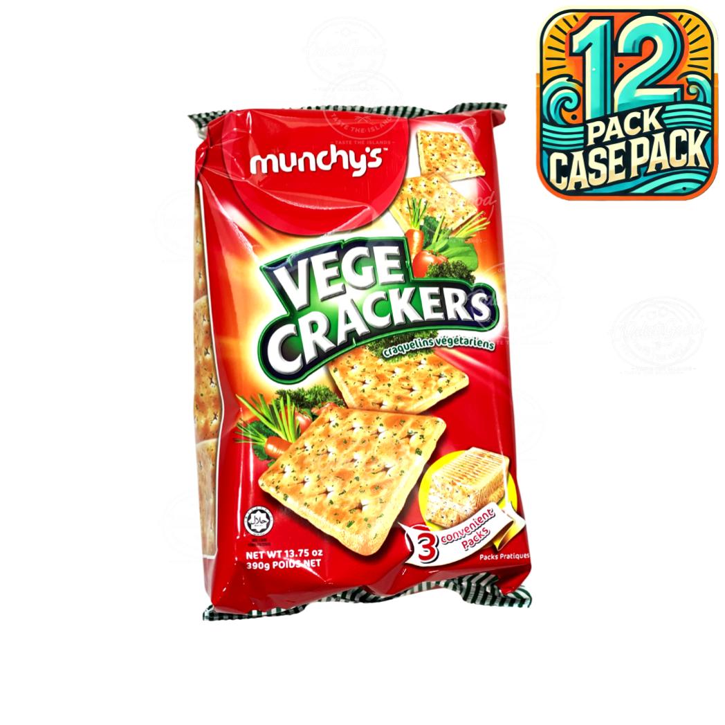 Munchy’s Vege Crackers | Product of Malaysla | 13.75oz (390g) | (Bulk) Case Pack