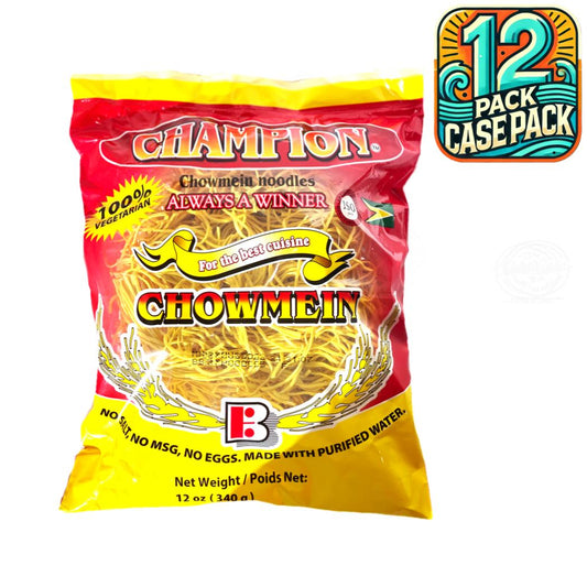 Champion Chowmein Noodles | Product of Guyana | 12oz (340g) | (Bulk) Case Pack
