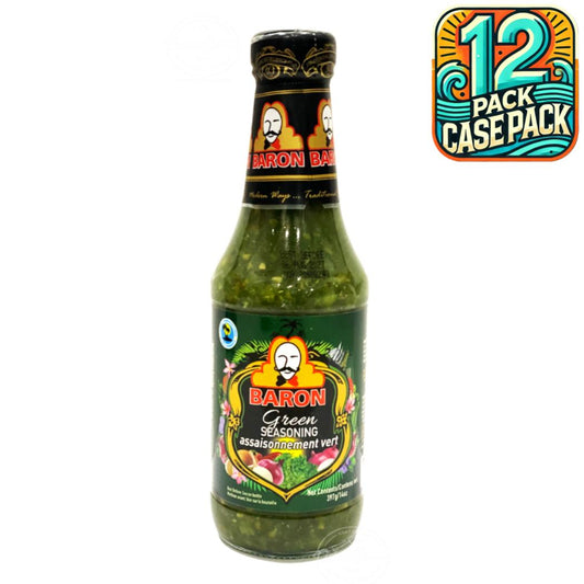Baron Green Seasoning | Product of St. Lucia | 14oz (397g) | (Bulk) Case Pack