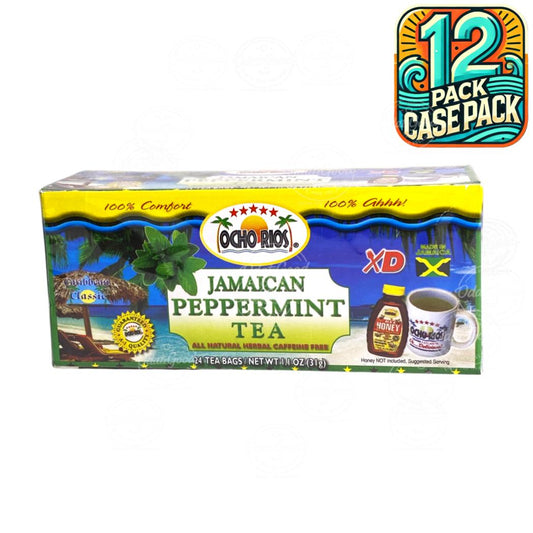 Ocho Rios Jamaican Peppermint Tea (24 Tea Bags) | 1.1oz  (31g) | (Bulk) Case Pack