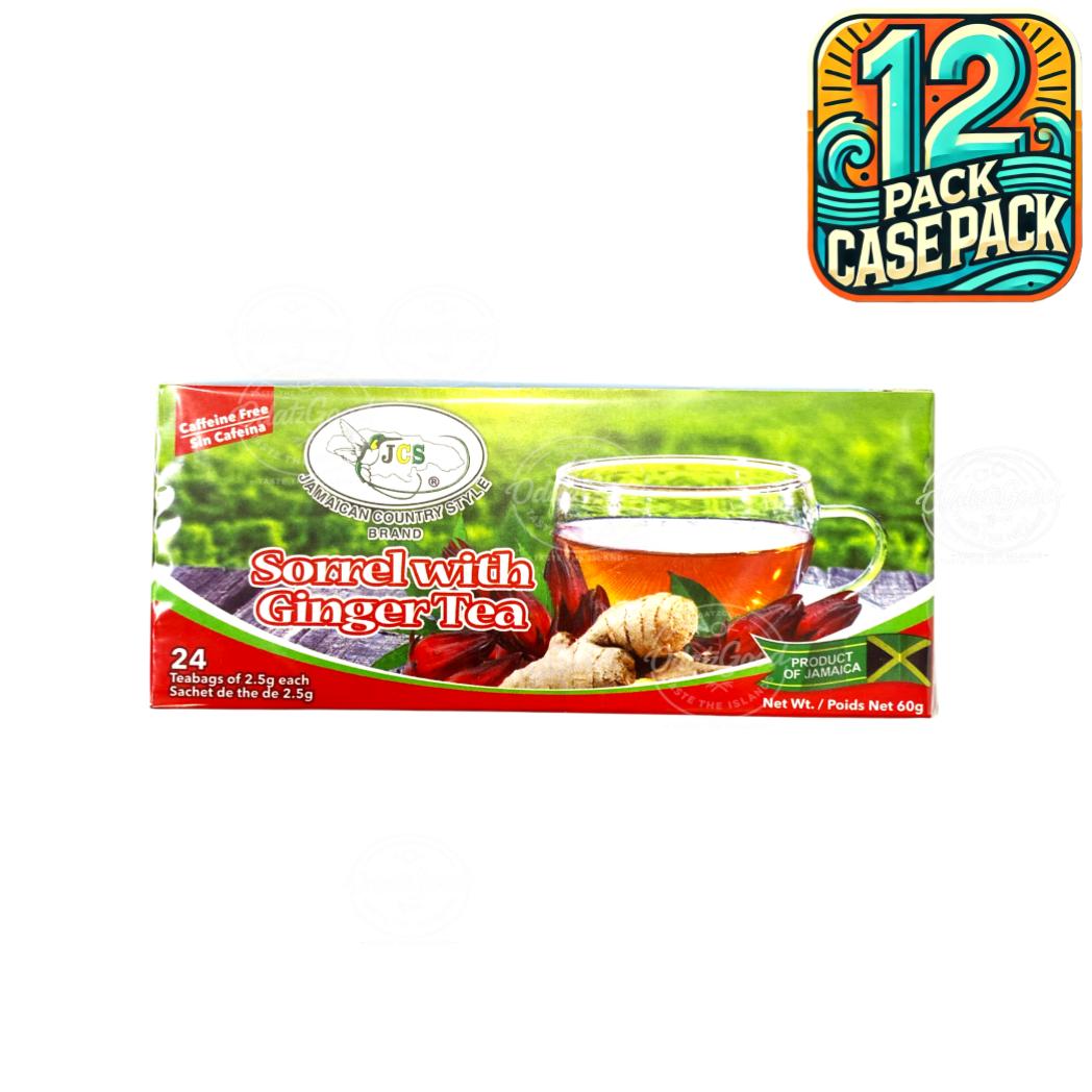 JCS Sorrel Ginger Tea | 25 Tea Bags (62.5g) | (Bulk) Case Pack