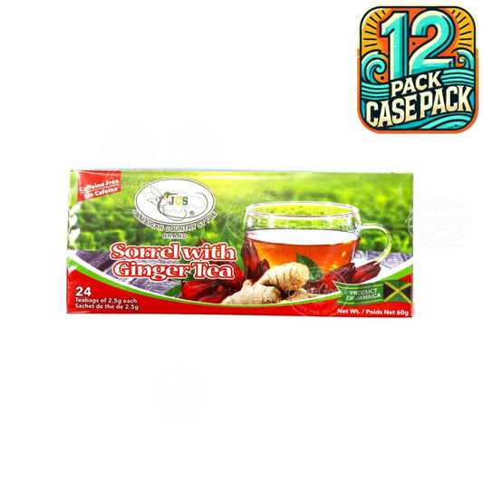 JCS Sorrel Ginger Tea | 25 Tea Bags (62.5g) | (Bulk) Case Pack