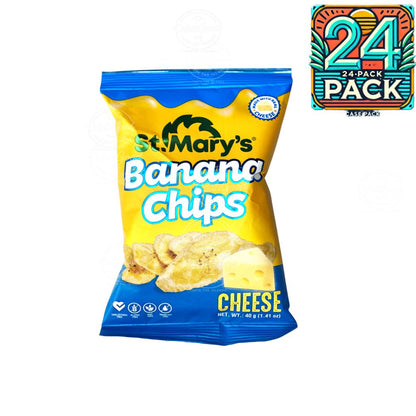 St. Mary’s Banana Chips w/ Cheese | 1.41oz  (40g) | (Bulk) Case Pack