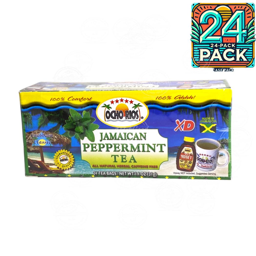 Ocho Rios Jamaican Peppermint Tea (24 Tea Bags) | 1.1oz  (31g) | (Bulk) Case Pack