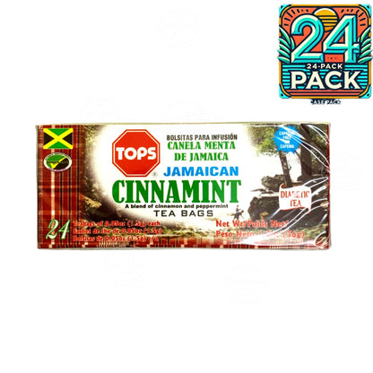 Tops Jamaican Cinnamint (Diabetic Tea) | Product of Jamaica | 1.3g (48g) | (Bulk) Case Pack