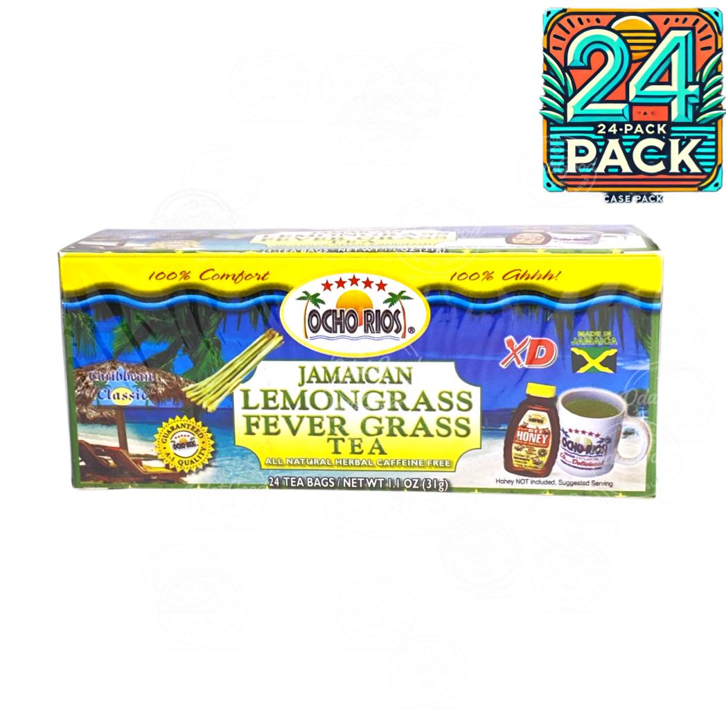 Ocho Rios Jamaican Lemongrass (Fever Grass) Tea (24 Tea Bags) | 1.1oz  (31g) | (Bulk) Case Pack
