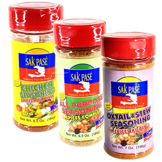 Sak Pase Chicken, Complete and Oxtail Seasoning Variety Pack of 3