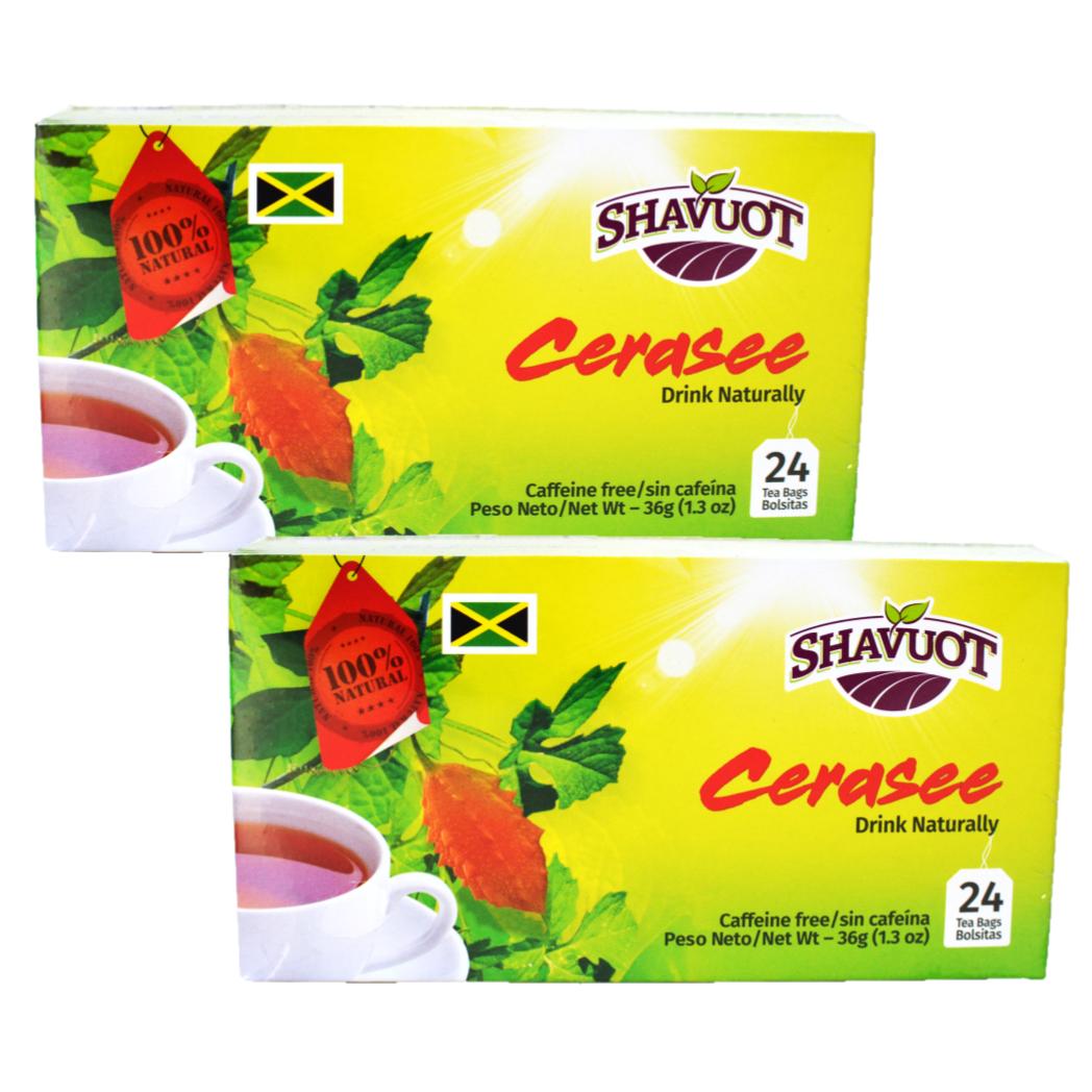 Shavuot Jamaican Cerasee Tea 24 Tea Bags Pack of 2