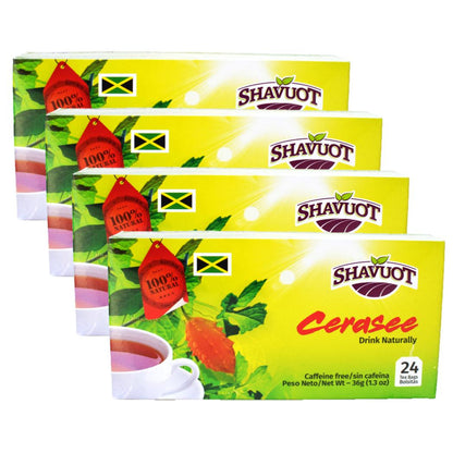 Shavuot Jamaican Cerasee Tea 24 Tea Bags Pack of 4