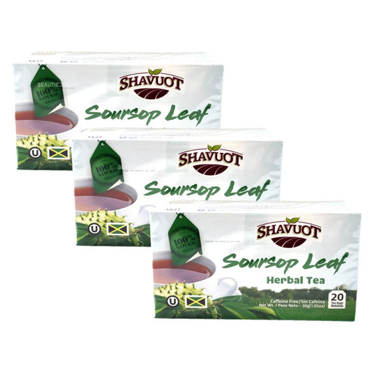 Shavuot Soursop (Graviola) Jamaican Herbal Tea Pack of 3