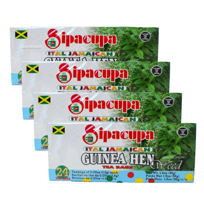 Guinea Hen Weed (Anamu Tea) Tea Bags by Sipacupa Ital Jamaican Pack of 4