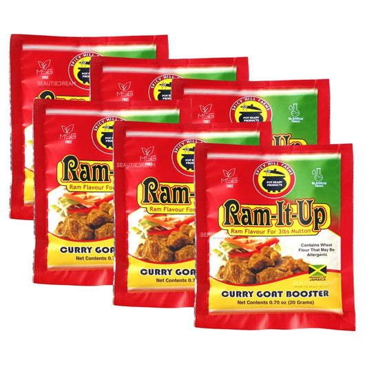 Spicy Hill Farms Ram-It-Up Curry Goat Booster Pack of 6