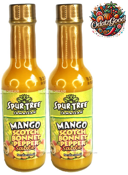 Spur Tree Mango Scotch Bonnet Pepper Sauce | Product of Jamaica | 5 oz (148ml)