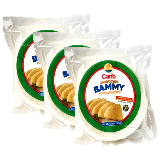 Bammy Jamaican Cassava Cakes by Carib (Tortillas de Yuca) Pack of 3