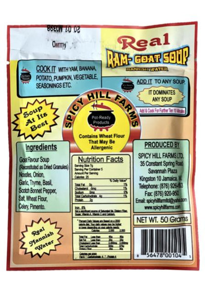 Spicy Hill Farms Ram Goat Soup (Mannish Water) Soup Mix Pack of 3