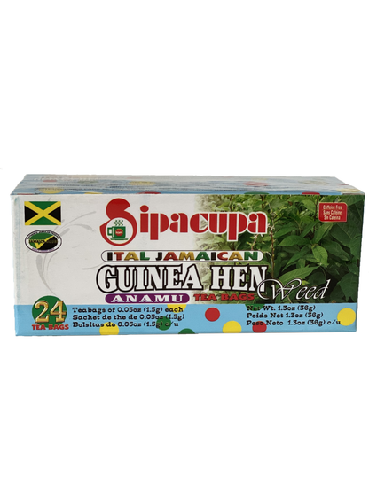 Guinea Hen Weed (Anamu Tea) Tea Bags by Sipacupa Ital Jamaican Pack of 4