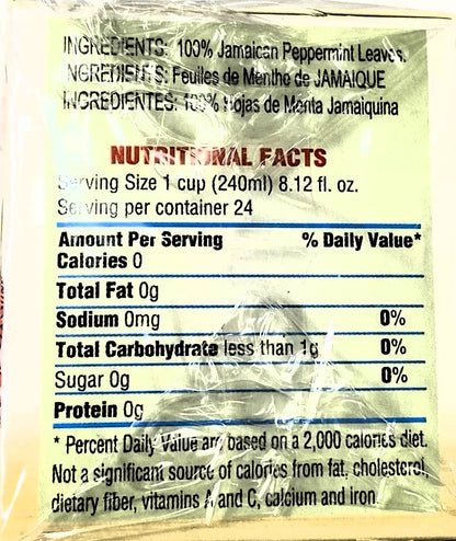 Tops Jamaican Peppermint Herbal Tea | Product of Jamaica | 1.3g (36g)