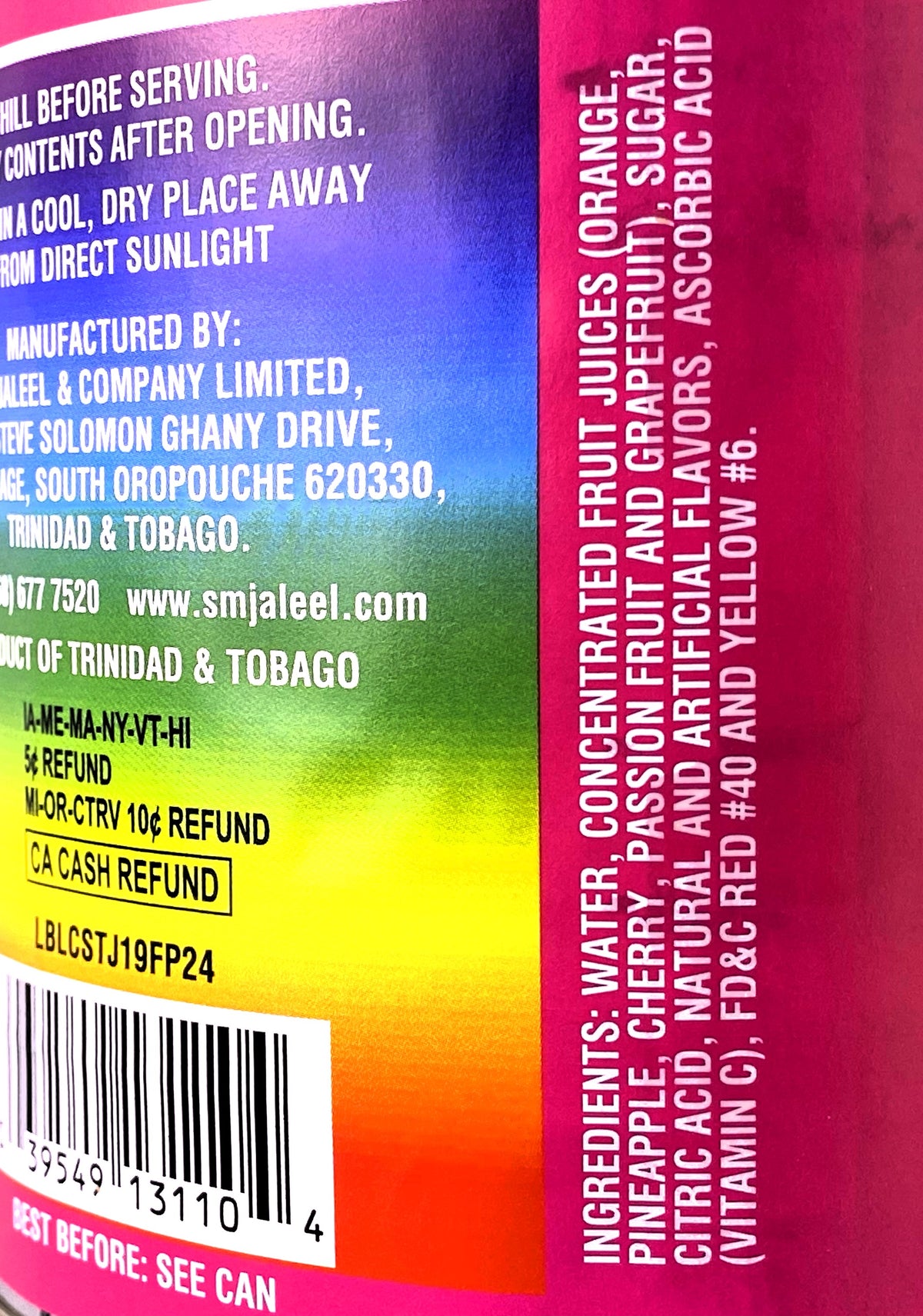 Trinidad Juices Fruit Punch 19oz (540ml) – Product of Trinidad & Tobago