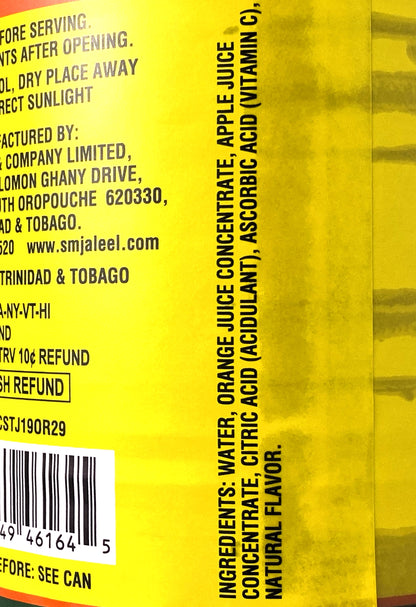 Trinidad Juices Unsweetened Orange Juice 19oz (540ml) – Product of Trinidad & Tobago