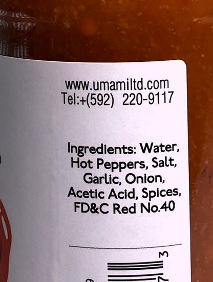 Umami Scoville Pepper Sauce 14oz (359g) | Product of Guyana | 14oz (359g) | (Bulk) Case Pack