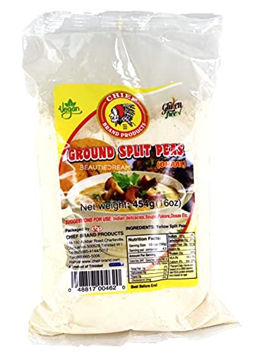 Ground Split Peas (Dhal) by Chief Pack of 3