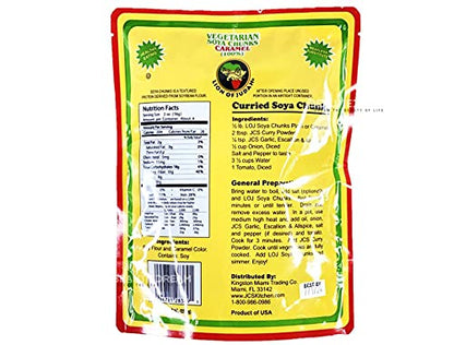 Vegetarian Soya (Soy) Chunks Pack of 2 (Caramel & Plain)