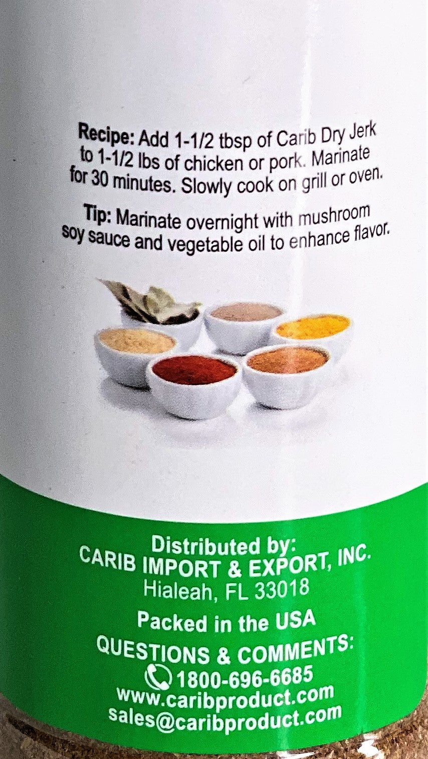 Carib Dry Jerk Seasoning 5 Ounce