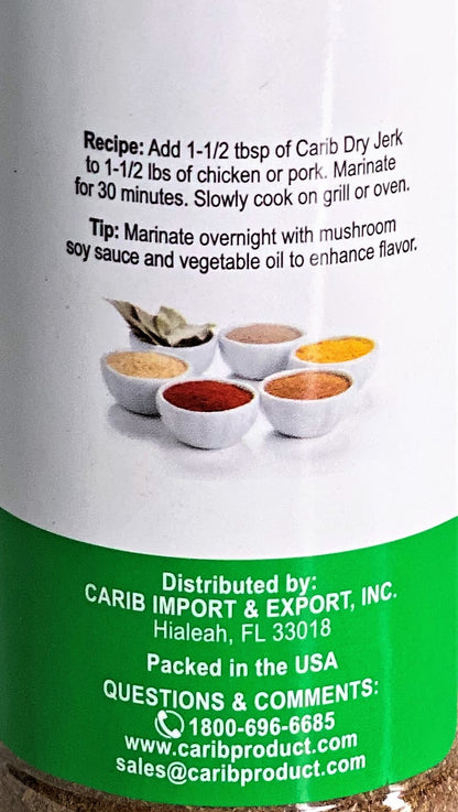 Carib Dry Jerk Seasoning 5 Ounce